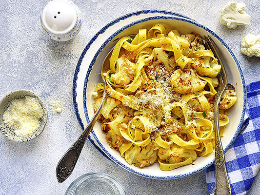 Tagliatelle cavolfiore e briciole di pane con Brancaia Tre