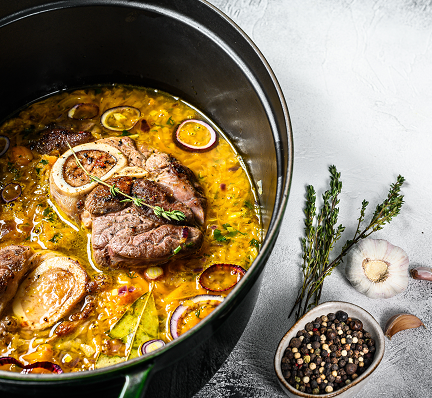 Ossobuco alla milanese con Brancaia Il Blu